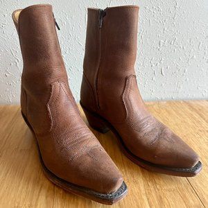 Women's Western Ankle Zip bootie Brown US 5 1689